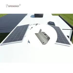 屋顶RV太阳能电池板安装支架套件不锈钢Z形支架太阳能安装支架，带阳极氧化钩优质表面处理