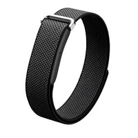 Bracelet intelligent en nylon noir, surveillance de l'oxygène sanguin, suivi du sommeil, bracelet de fitness