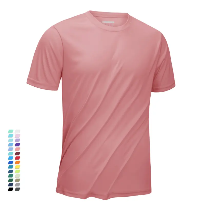 Custom UPF 50+ Summer Performance T-shirts Mens Sun Protection Tee Shirts Gym Sports Athletic Running Casual Tops T-shirt
