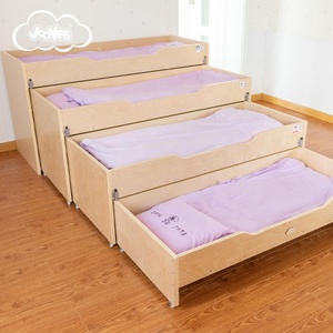 Camas Apilables de Madera para Niños, Alternativa Moderna y Ecológica a las Literas de Jardín de Infancia, Camas Escolares que Ahorran Espacio con <span class=keywords><strong>Ruedas</strong></span> - Product Image 5
