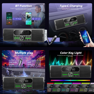 Reproductor MP3 para Auto Podofo 1DIN con Altavoz Integrado, <span class=keywords><strong>Radio</strong></span> FM AM, USB/AUX, Botón MP3 con Luz, Estéreo para Auto - Product Image 2