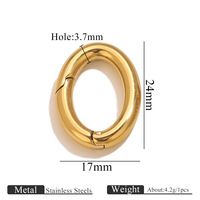 Connecteurs de bijoux ronds en acier inoxydable plaqué or 18 carats, fermoir à bascule pour collier et accessoires de fabrication de sacs et bagages