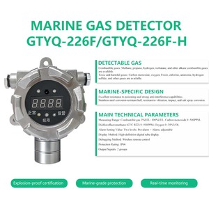 CAATM Marine-Gasdetektions-Alarmsystem O2-Kohlenwasserstoff- & R22-Kältemitteldetektor mit Solarpanel-Stromversorgung für Schiffe - Product Image 3