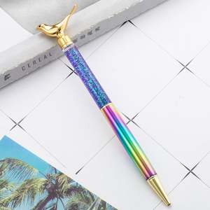 Stylo bille fantaisie en métal avec logo, motif oiseau mignon, idéal comme cadeau promotionnel - Product Image 6