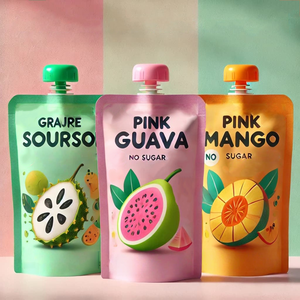 250ml/500ml Plastik flüssigkeit Stand-Up Getränke beutel Ananas Mango Orangensaft Gelee Aluminium folie Auslauf Verpackung Druck - Product Image 5