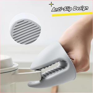 Mitaine de four en silicone résistante à la chaleur, épaisse, 11 pouces, protection des mains pour la cuisson, utilisation au four à micro-ondes, fabriquée au Zhejiang, Rx058 - Product Image 2