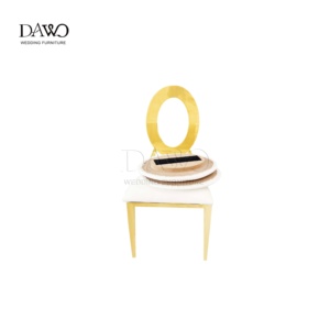 Chaises de salle à manger modernes de luxe <span class=keywords><strong>en</strong></span> acier inoxydable spécialisées, style doré de luxe, chaises d'hôtel pour mariage - Product Image 6