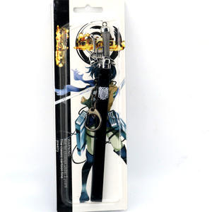 17cm Anime Attack on Titan Scout Regiment cuchillo espada llaveros Eren Jaeger arma llavero de Metal - Product Image 6