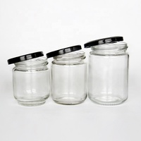 Family Size Round Glass Jam Jars with 62 MM Metal Lug Lid