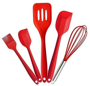 硅胶厨具套装<span class=keywords><strong>5</strong></span>件套烘焙工具抹刀硅胶抹刀油刷打蛋器烹饪勺子抹刀 - Product Image 2