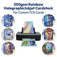 Carton noir professionnel 330 g/m² avec effet holographique à impression directe pour les créateurs de cartes de petite taille en studio professionnel.