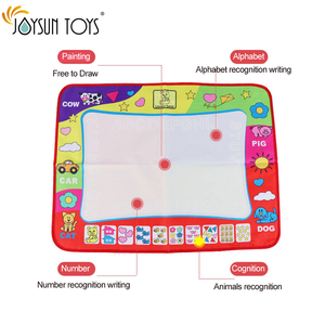 子供用落書きマット、4色カラフルな水描画おもちゃ絵画プレイマット落書きマット80cmx 60cm1マジックペン - Product Image 3