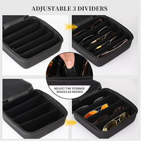 Étui à lunettes portable multi-lunettes pour les voyages, boîte de rangement protectrice en EVA moulé, étanche et rigide
