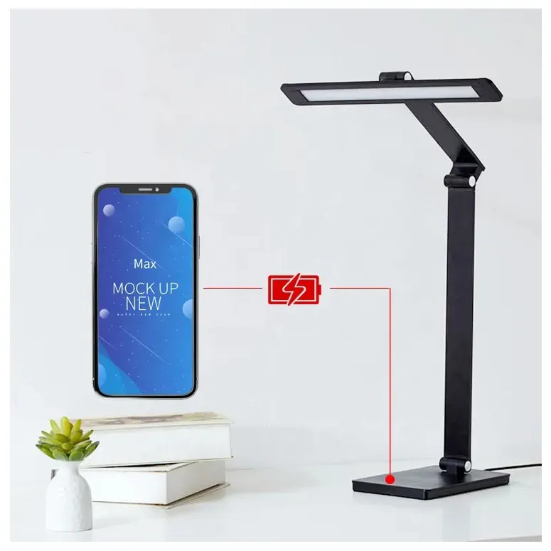 Flexible USB Desk Lamp Office Small Stand Bedside Table Light Cover Dimmable Adjustable for Study lovers Desk Lamp