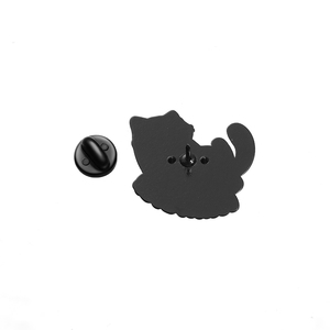 Pin esmaltado de gato gordo blanco bonito, libro de café, <span class=keywords><strong>motosierra</strong></span>, trabajo, insignia de solapa de Animal, broche de Metal divertido, regalo al por mayor - Product Image 5