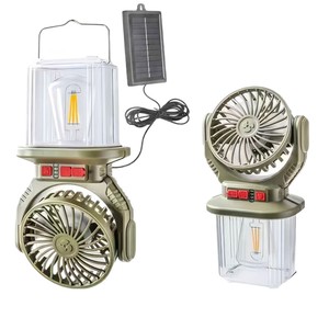 HB-F718C <b>Solar</b> Camping <b>Lantern</b> Fan LED <b>Light</b> 5V 10W Plastic Multi-Function Outdoor Emergency Lamp - Product Image 2