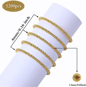 Cuentas espaciadoras redondas <span class=keywords><strong>CCB</strong></span>, cuentas de bolas sueltas suaves nacaradas, pulsera Manual DIY, cuentas de cadena, joyería - Product Image 2