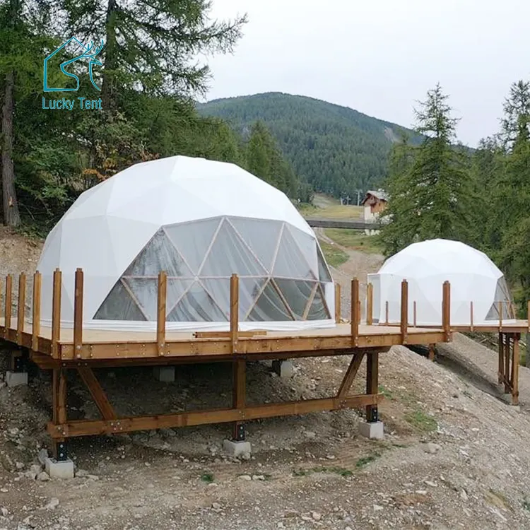 Tente de dôme géodésique de camping de conception de maison ronde de luxe de haute qualité à vendre en Malaisie