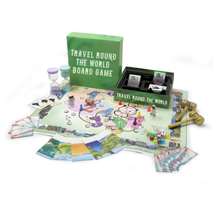 Organisateur <span class=keywords><strong>de</strong></span> jeux <span class=keywords><strong>de</strong></span> société portable et durable en plastique avec plusieurs compartiments pour ranger figurines miniatures et cartes, idéal pour les voyages en famille et le camping - Product Image 1