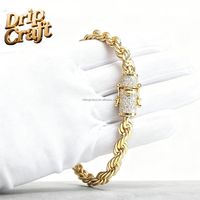 Nouveau 6MM Twisted Dragon Beard Buckle Bracelet Collier Hip-hop Style Peut être Porté par Hommes et Femmes en Cuivre Matériel