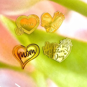 Honey And Sweetness Mother's Day <b>Cake</b> Decorations Acrylic Heart Labels Gold 7pc Set For <b>Cake</b> <b>Decorating</b> <b>Supplies</b> - Product Image 3