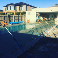 Balustrade en verre trempé sans cadre avec support en acier inoxydable pour balcon