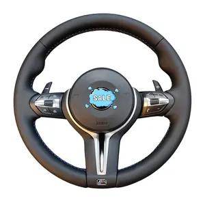 Volante in vera pelle nera per auto Bm-w 3 serie 5 F10 F30 M3 M5