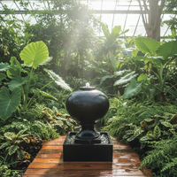 Langsung Dari Pabrik Cina Ramah Lingkungan Tahan Lama Pot Tanaman Keramik Penyiraman Sendiri untuk Taman Luar Ruangan, Pot Bunga Elegan