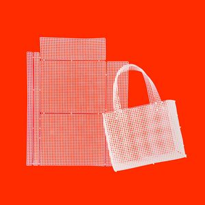Bricolage Artisanat Matériaux Sac À Main En Plastique Maille Toile Feuilles Broderie - Product Image 4
