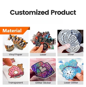 Autocollants personnalisés en vinyle PVC imperméable avec logo UV en relief, étiquettes adhésives imprimées sur mesure, découpées à la forme - Product Image 4