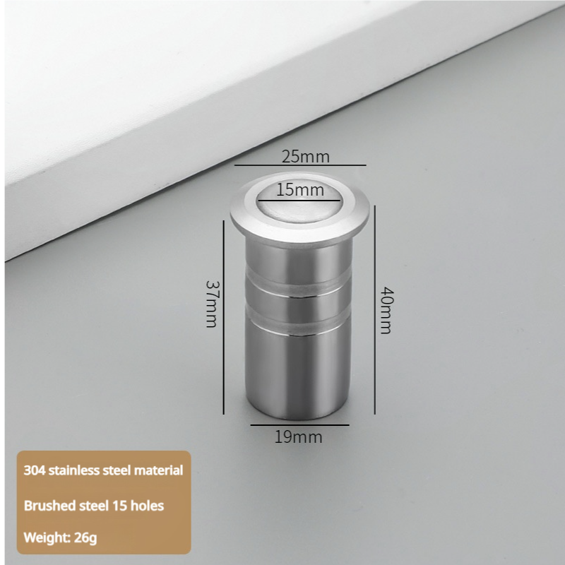 304 engrosada-15 agujeros (acero cepillado)