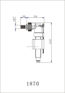 Populaire Ontwerp Hoogte Verstelbare Vulklep Voor Smalle Of Kleine Wc Stortbak - Product Image 3