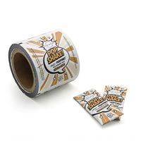 Emballage de film composite en rouleau brillant doux personnalisable pour les articles alimentaires en rouleau de papier d'aluminium de casse-croûte de chocolat de biscuit
