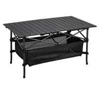 Table rectangulaire pliante en alliage d'aluminium pour camping en plein air, mobilier d'extérieur multifonctionnel portable pour barbecue