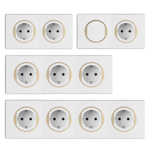 Wall <strong>Sockets</strong> <strong>Switches</strong> 4 <strong>Outlets</strong> 4 <strong>Switches</strong> <strong>Single</strong> Pole/Double Throw USB 2 Ports USB-C 2 Ports IP20 Electrical Safety Germany - Product Image 5