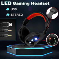 Kit Combo de souris et clavier de jeu LED RGB 4 en 1 avec coussin de casque pour joueur d'ordinateur