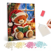 Fournitures de décoration de Noël, vente directe d'usine, nouveauté créative, décoration de la maison, artisanat DIY, ours, kit de peinture perlée 5D