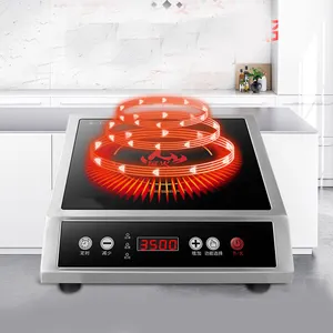 Cuisinière à induction électrique en acier inoxydable haute puissance 3500W de cuisine commerciale