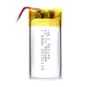 Batterie personnalisée au lithium-polymère 502248 3.7v 500mah batterie Lipo polymère pour produits de beauté