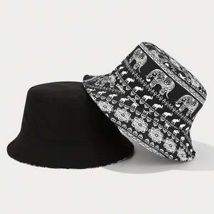Chapeau Bob Réversible Imprimé Éléphant Tendance pour Hommes et Femmes – Idéal pour l'Été et les Activités de Plein Air - Product Image 2