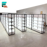 Étagères de magasin de produits de beauté, présentoir mural pour extensions de cheveux, décoration de magasin de perruques