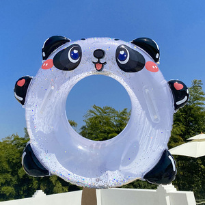 Xiaolu Children's Sequined Panda Swimming Ring With Handles <b>Inflatable</b> Underarm <b>Float</b> For Pool Water Park - Product Image 2