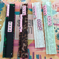 Supports de Mahjong Portables de Luxe Modernes en Acrylique Perlé, 17,5 et 20 Pouces, avec Bords Festonnés et Poussoirs pour le Divertissement