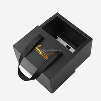 Coffret cadeau personnalisé de luxe en papier emballé à plat porte-savon photophore boîte à bougie tiroir estampage art éponge de stratification mate de première qualité