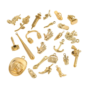 Iconos Diarios de Oro |   Mini Colgante de Acero Inoxidable Chapado en Oro PVD de 18K para la Creación de Joyería DIY |   Impermeable e Hipoalergénico - Product Image 6
