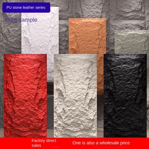 Granito Artificial moderno impermeable ligero pared de fondo placa grande PU ladrillo de piedra para uso en interiores y exteriores - Product Image 5