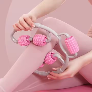 Fitness 5 ruedas eje anillo pierna abrazadera masajeador relajación muscular rueda rodante masaje pantorrilla modelado producto para Yoga hogar - Product Image 5