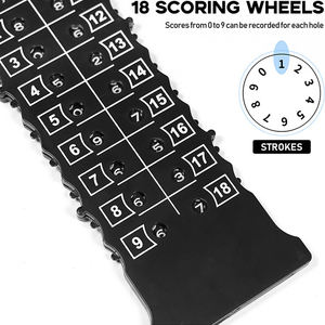 Compteur de coups de <span class=keywords><strong>golf</strong></span> personnalisé OEM, compteur de score, tableau de score de 18 trous, accessoire d'entraînement, de pratique et de compétition avec porte-clés - Product Image 2