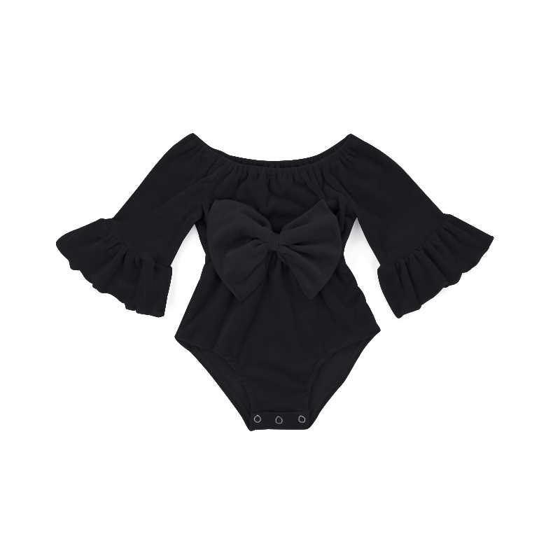 Одежда для новорожденных, комплект детской одежда для детей на пуговицах, с бантом из бутика оптовая продажа, детские комбинезоны