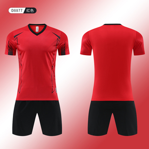 Vêtements de sport respirants à séchage rapide pour adultes, t-shirt et short imprimés avec logo pour l'<span class=keywords><strong>entraînement</strong></span> au football, collection été grande taille - Product Image 3